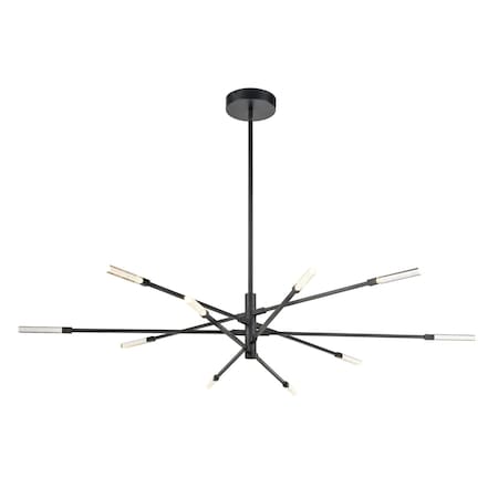Elk Home Light Streak 55.5'' Wide 10-Light Chandelier - Matte Black 85038/LED